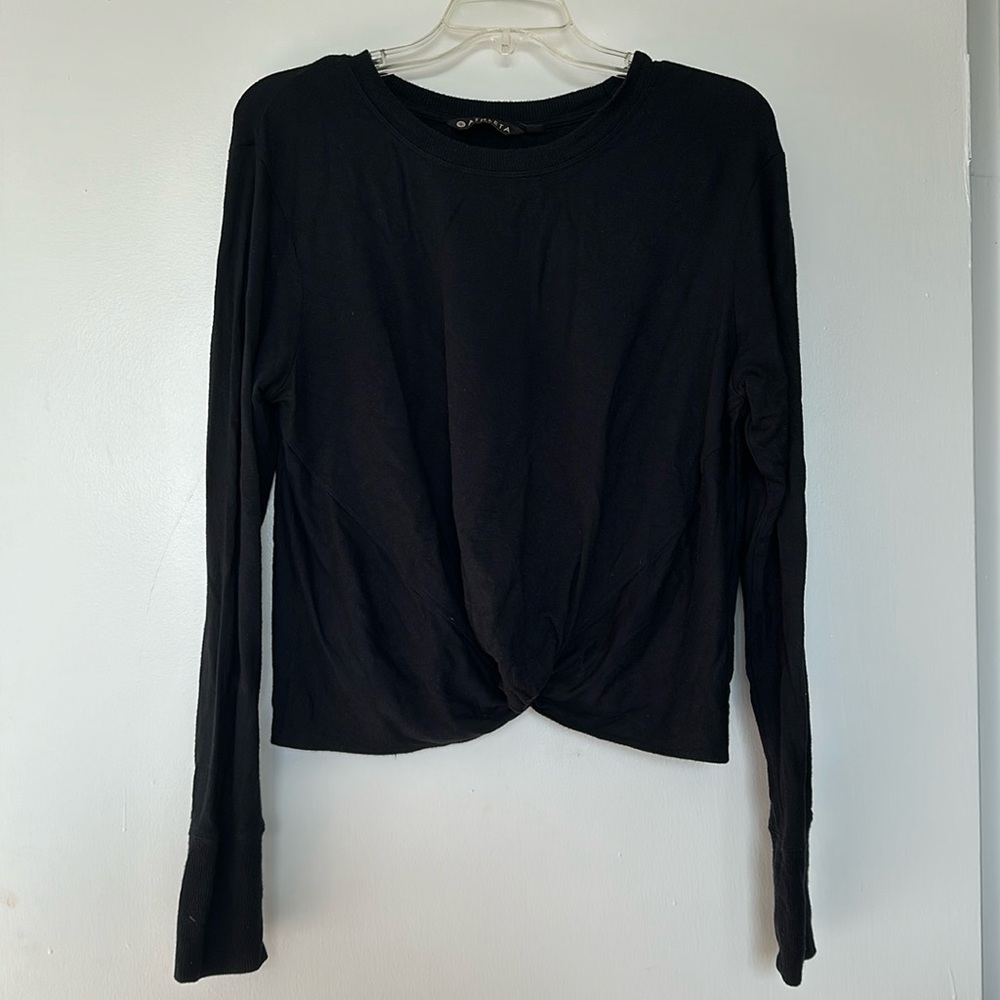 Athleta black long sleeve top